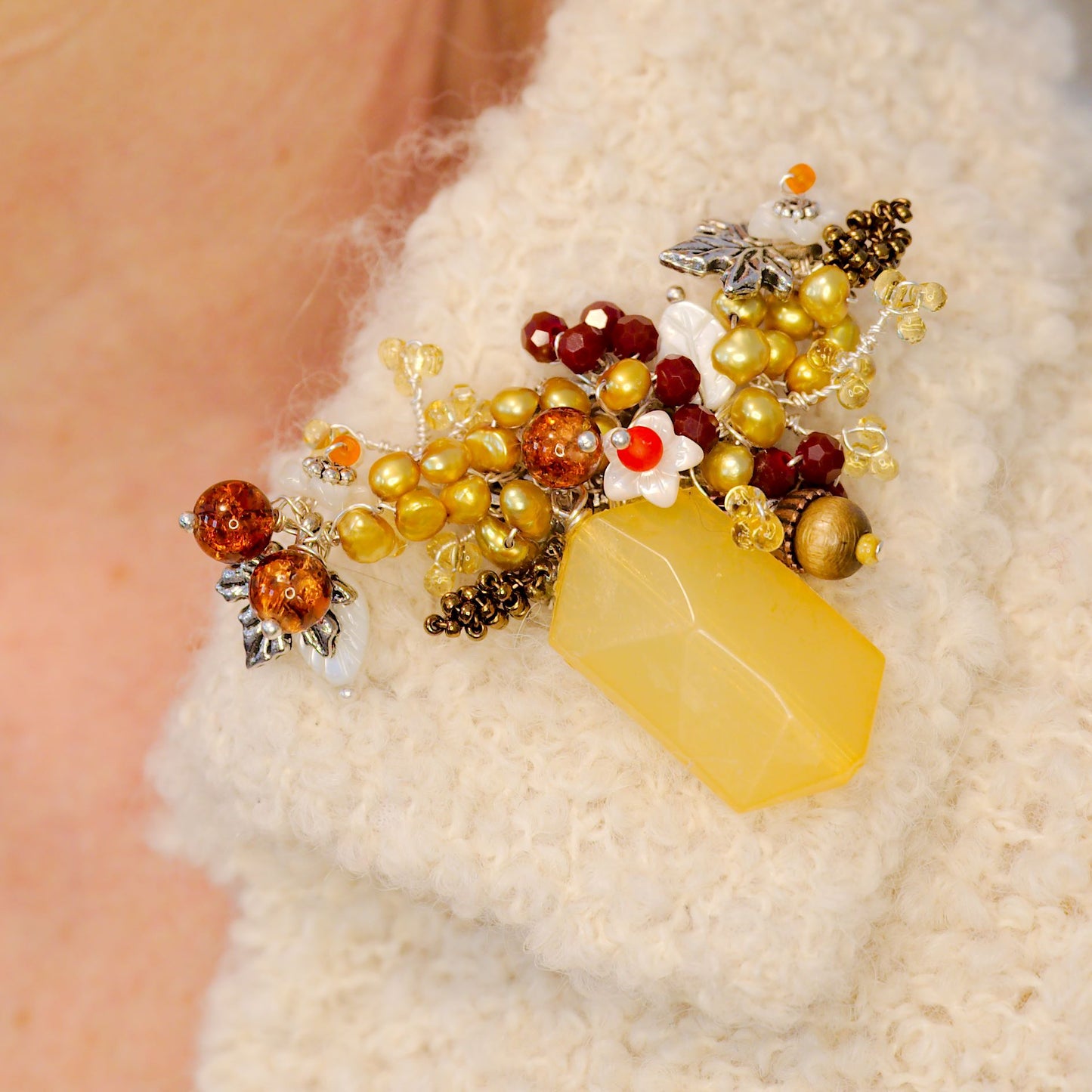 Golden Harvest Brooch