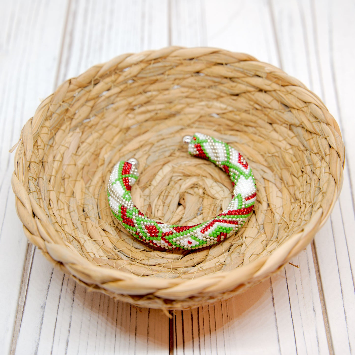 Peppermint Twist Cuff Bracelet