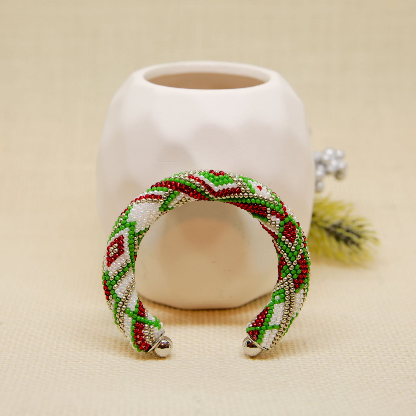 Peppermint Twist Cuff Bracelet