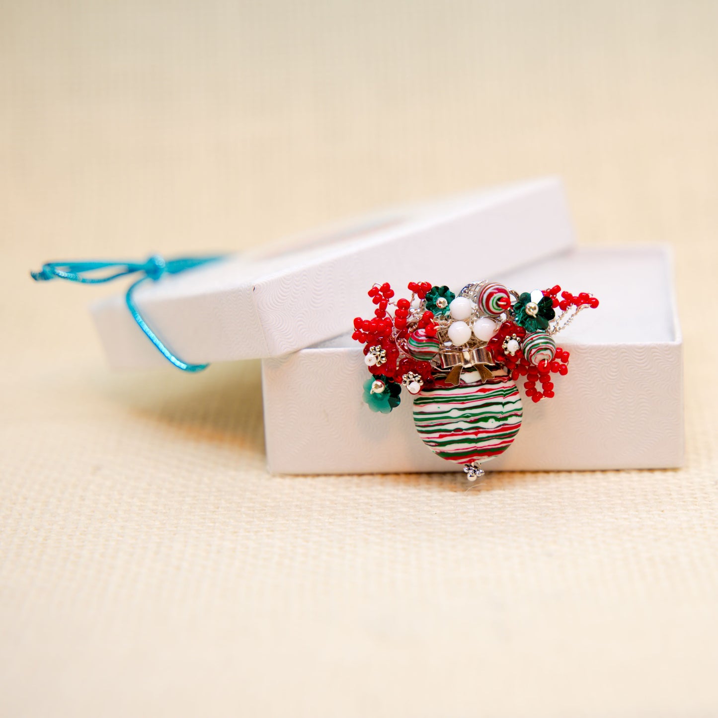 Peppermint Candy Brooch