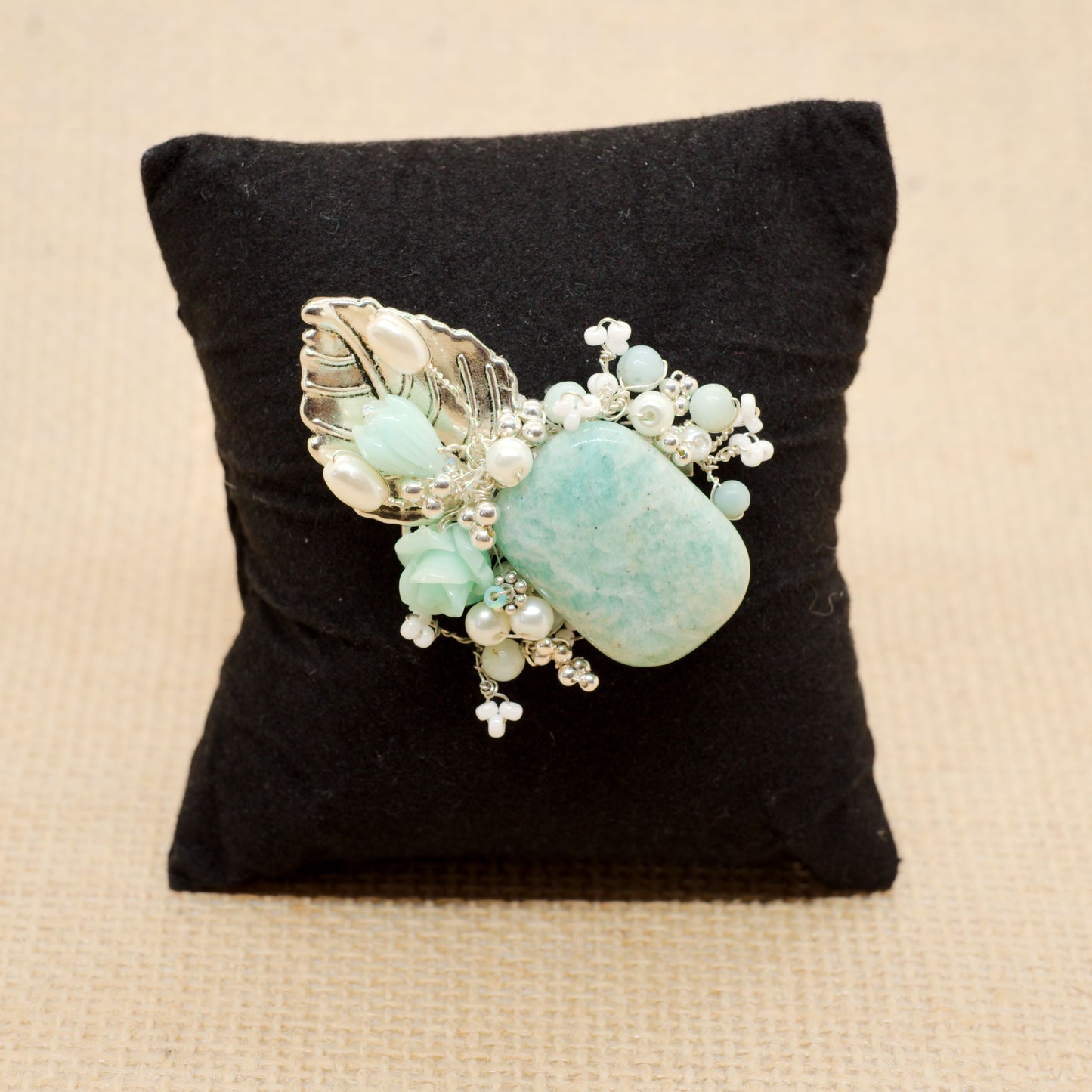 Amazing Amazonite Brooch