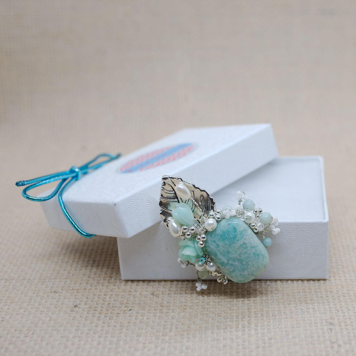 Amazing Amazonite Brooch
