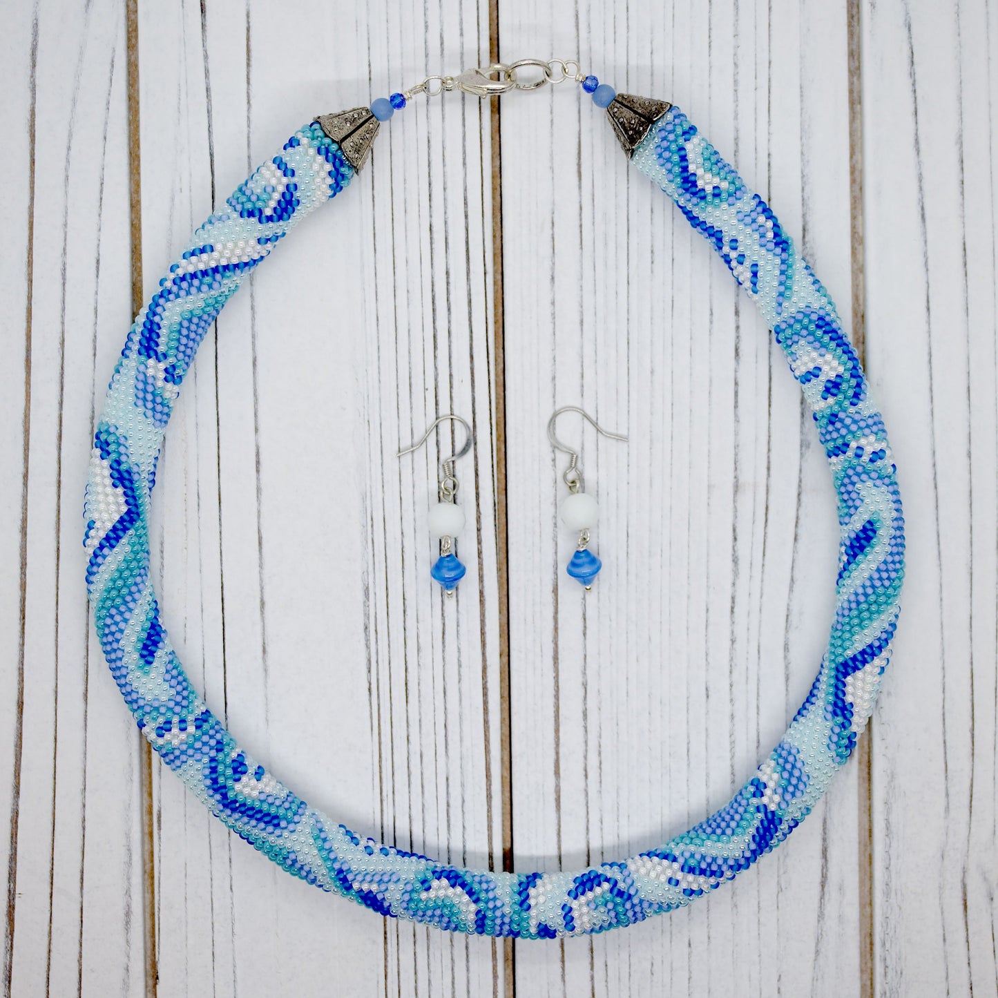 Whispering Waves Necklace Set