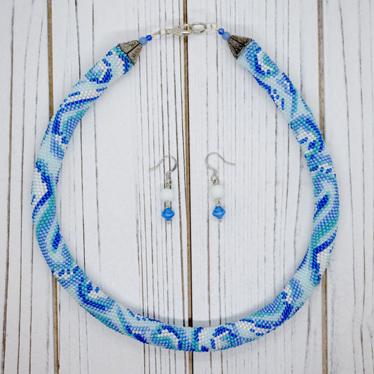 Whispering Waves Necklace Set