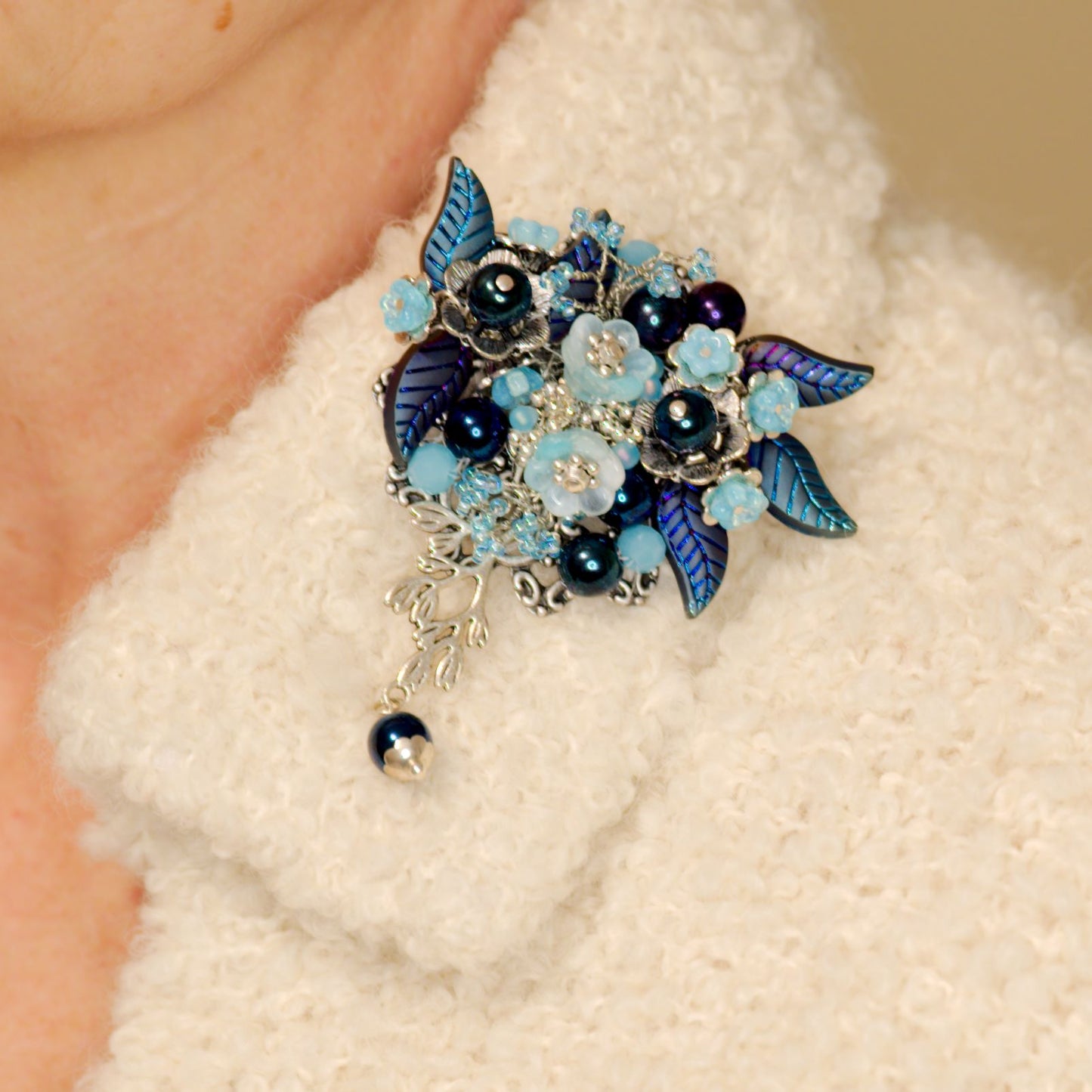 Rhapsody in Blue Brooch