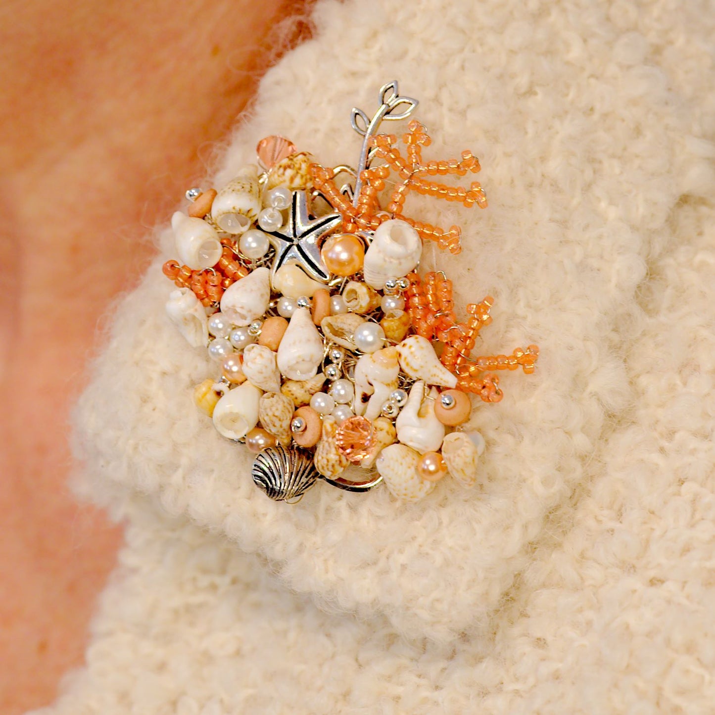 The Exumas Coral Reef Brooch