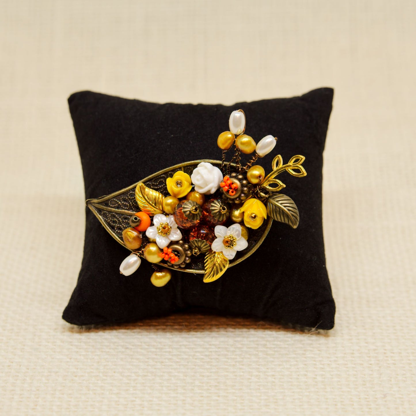 Amber Woods Brooch