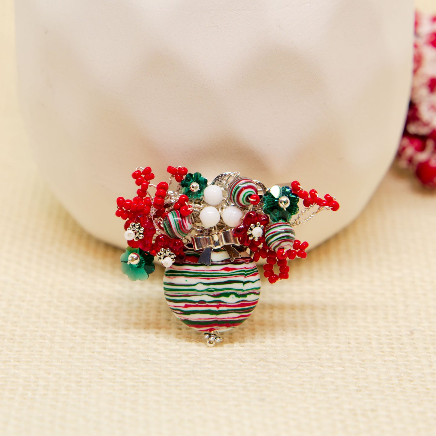 Peppermint Candy Brooch