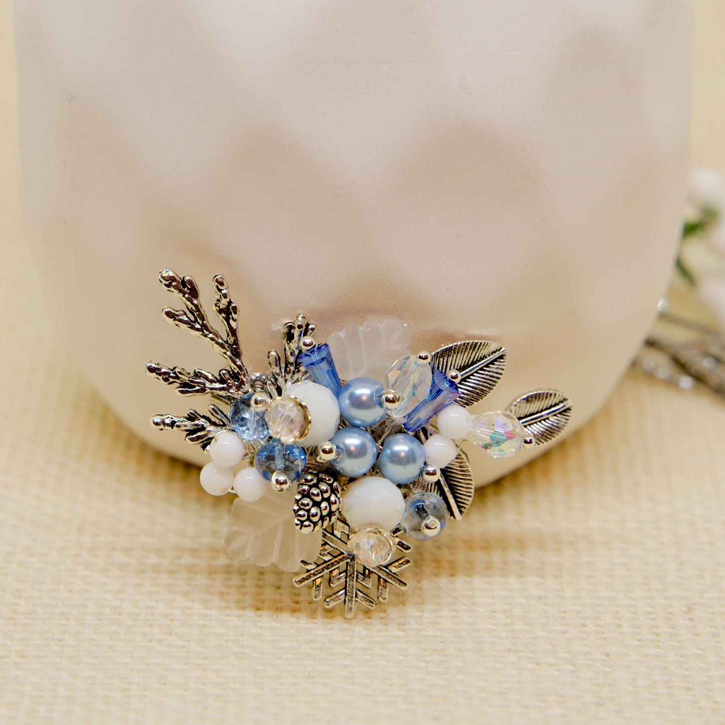 Frosted Elegance Brooch