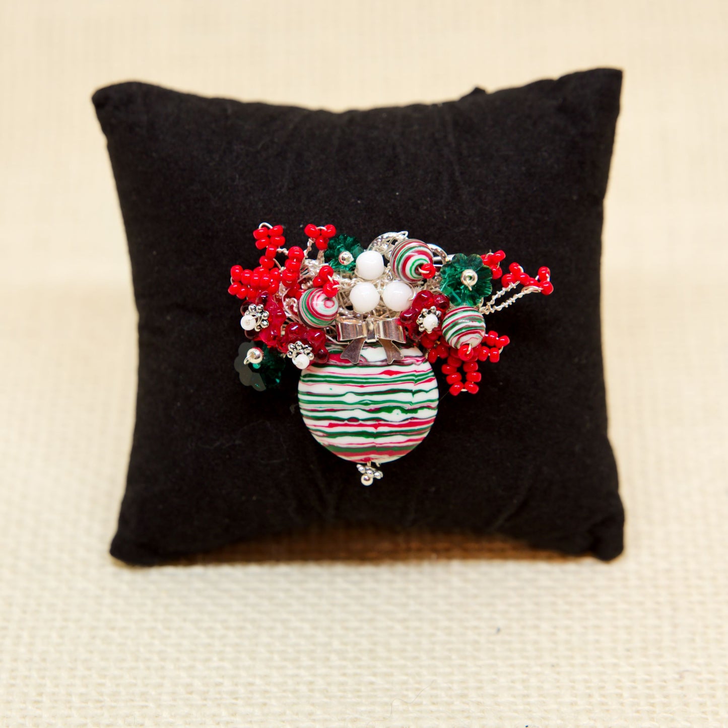 Peppermint Candy Brooch