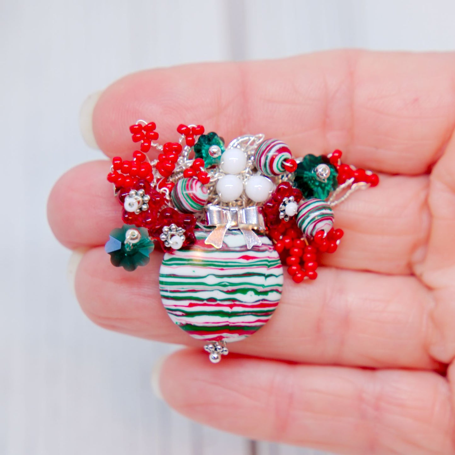 Peppermint Candy Brooch