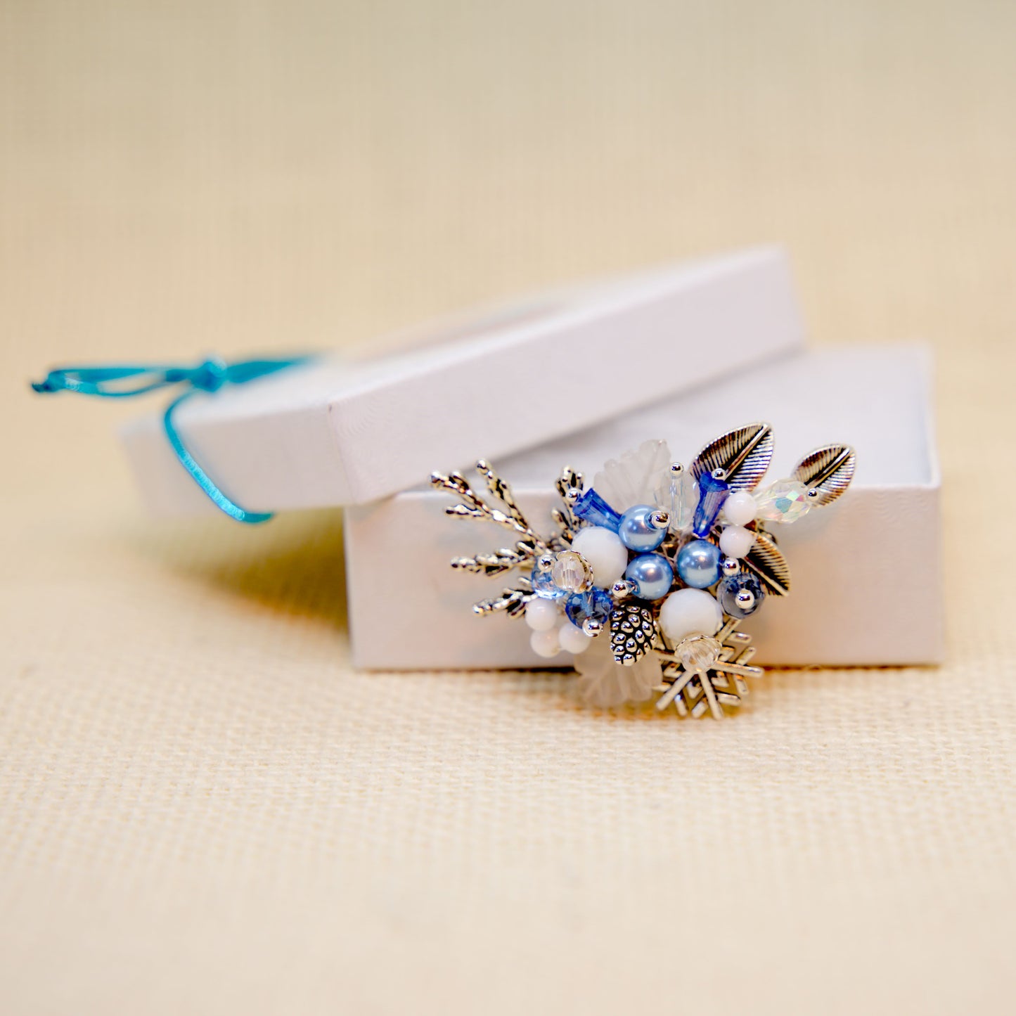 Frosted Elegance Brooch