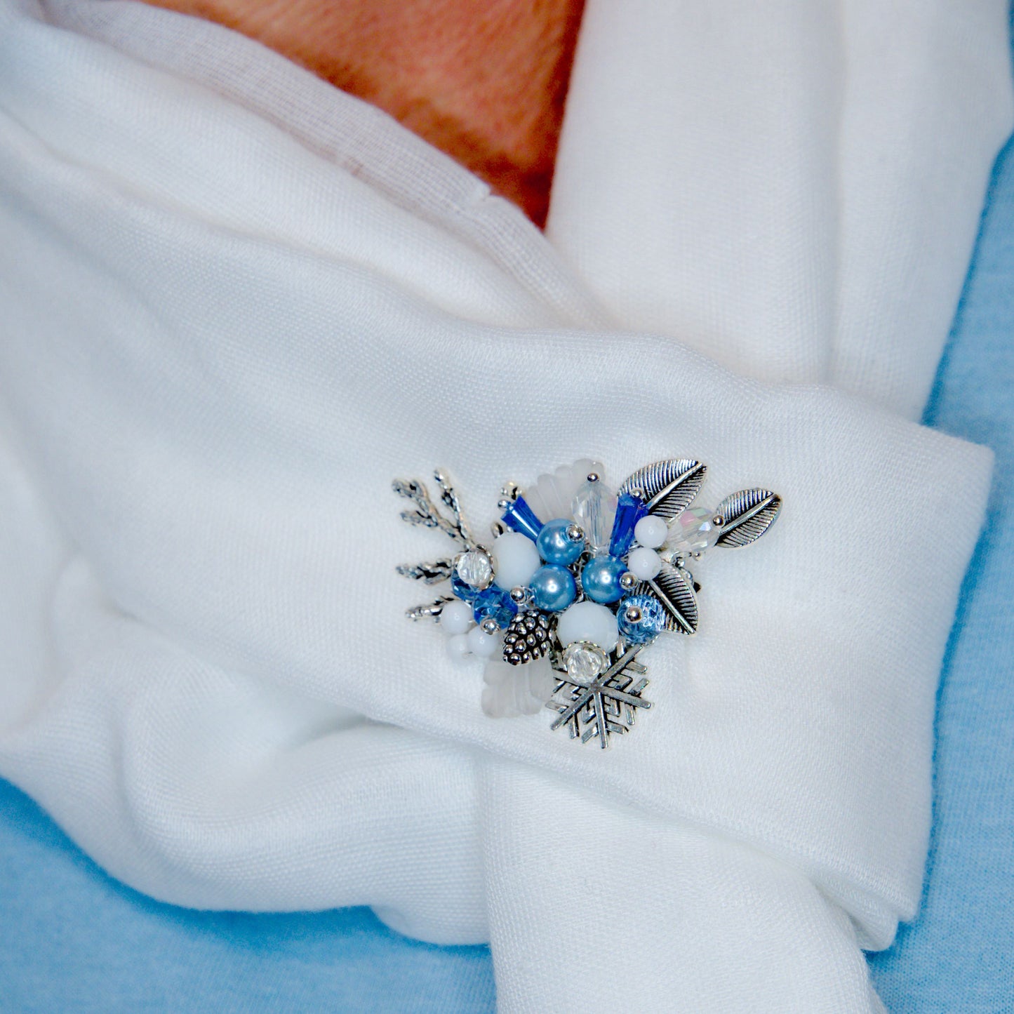 Frosted Elegance Brooch