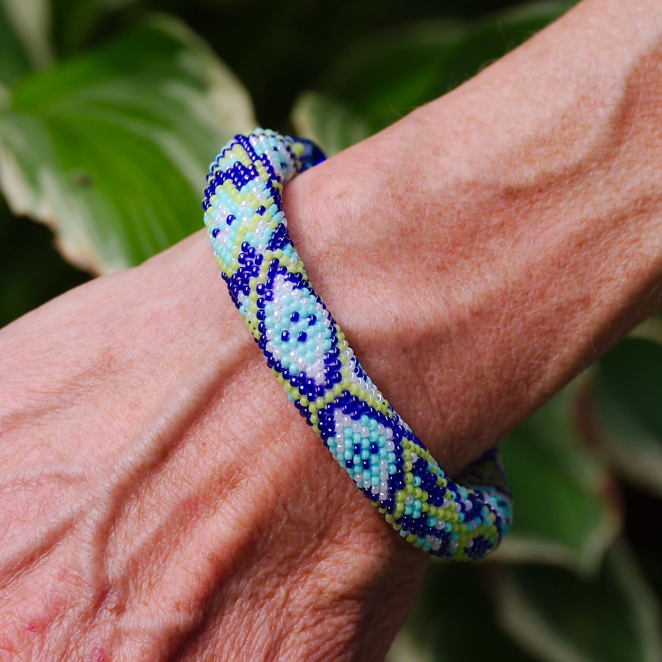 Caribbean Blues Cuff Bracelet