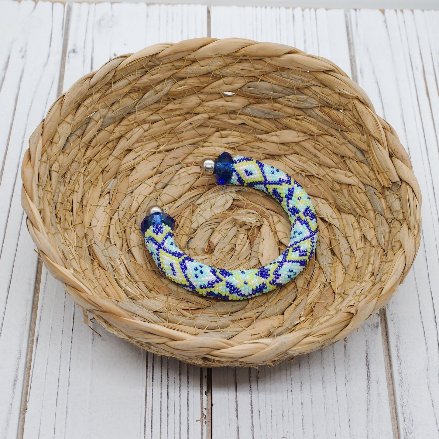 Caribbean Blues Cuff Bracelet