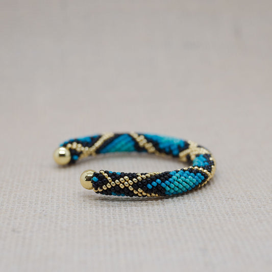 Vibrant Viper Cuff Bracelet